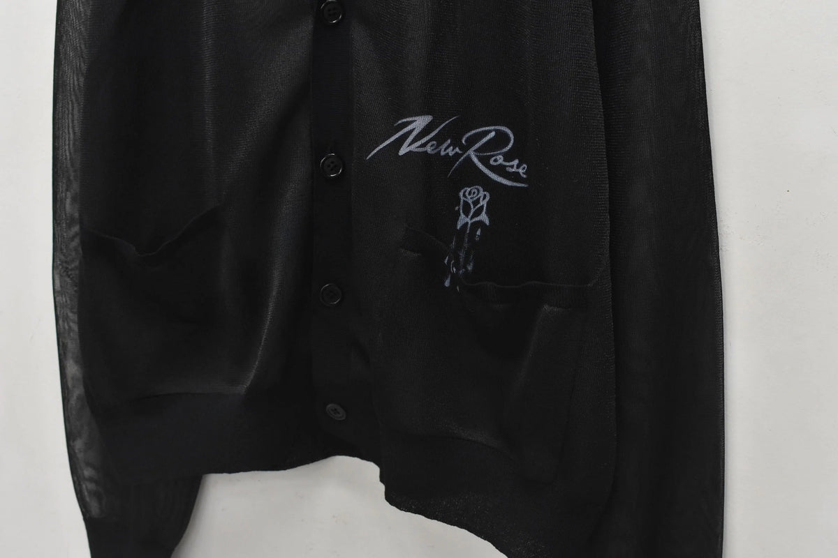 【New Rose】　Sheer Knit Cardigan / Airbrush