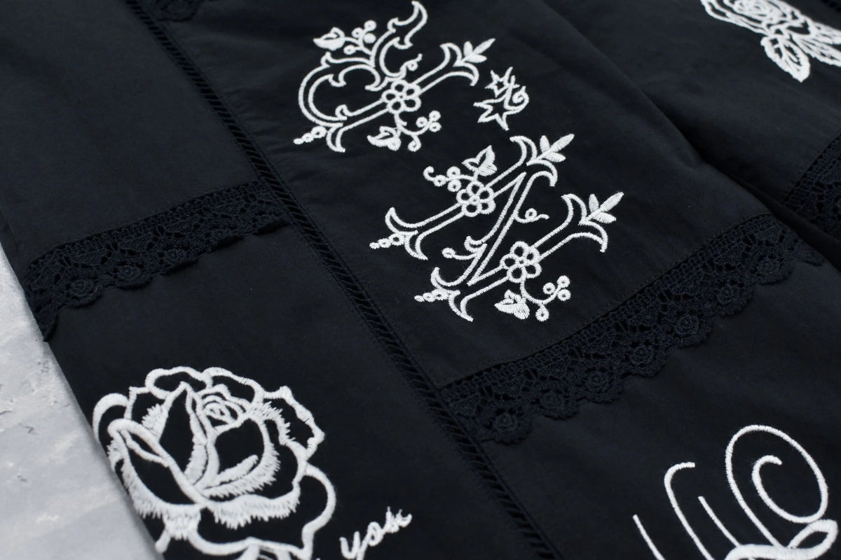 【New Rose】　Ladder Race×Embroidery Pants