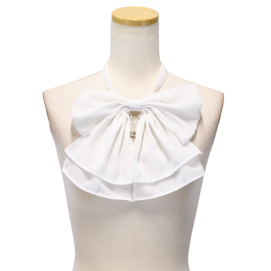 【Sheglit】シェグリット　ロイヤルクラウンリボンジャボ　ホワイトボルドーブラック