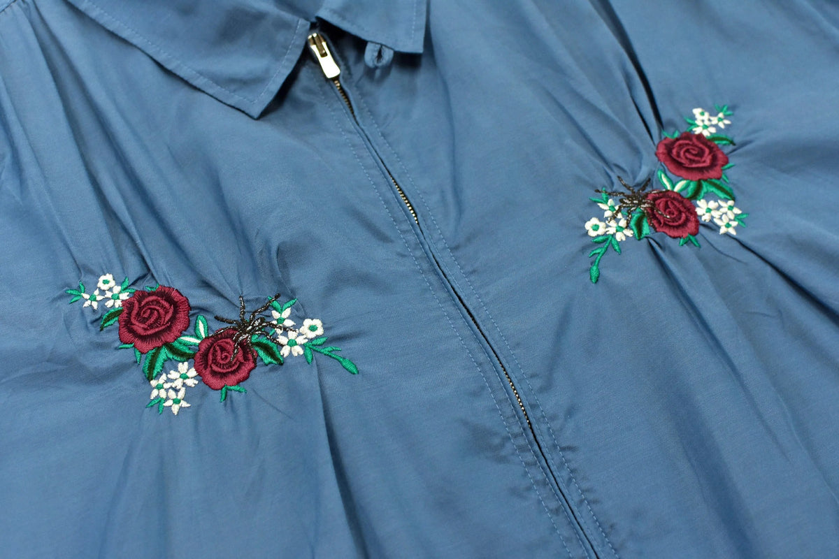 【New Rose】　Embroidery Wrinklework Blouson