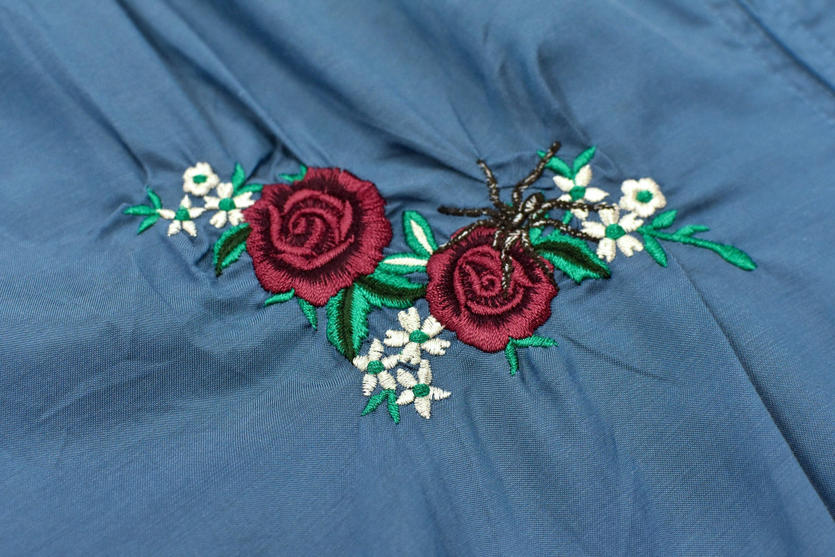 【New Rose】　Embroidery Wrinklework Blouson