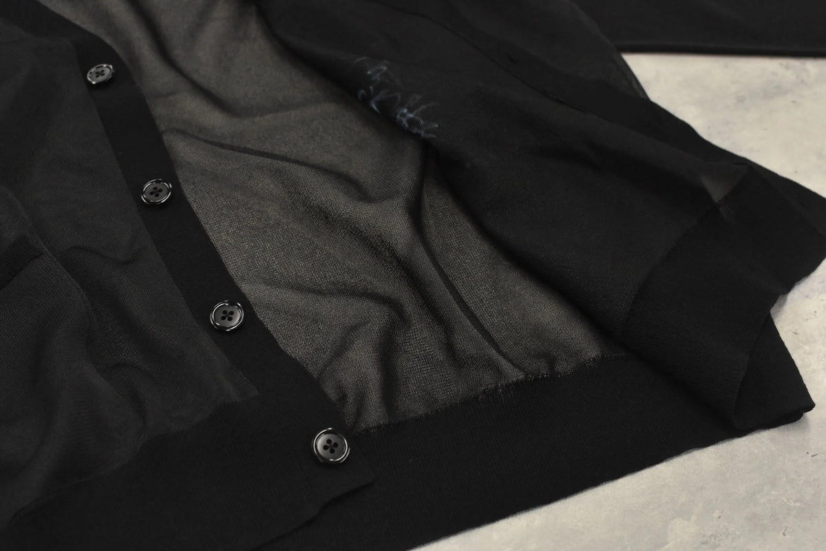 【New Rose】　Sheer Knit Cardigan / Airbrush