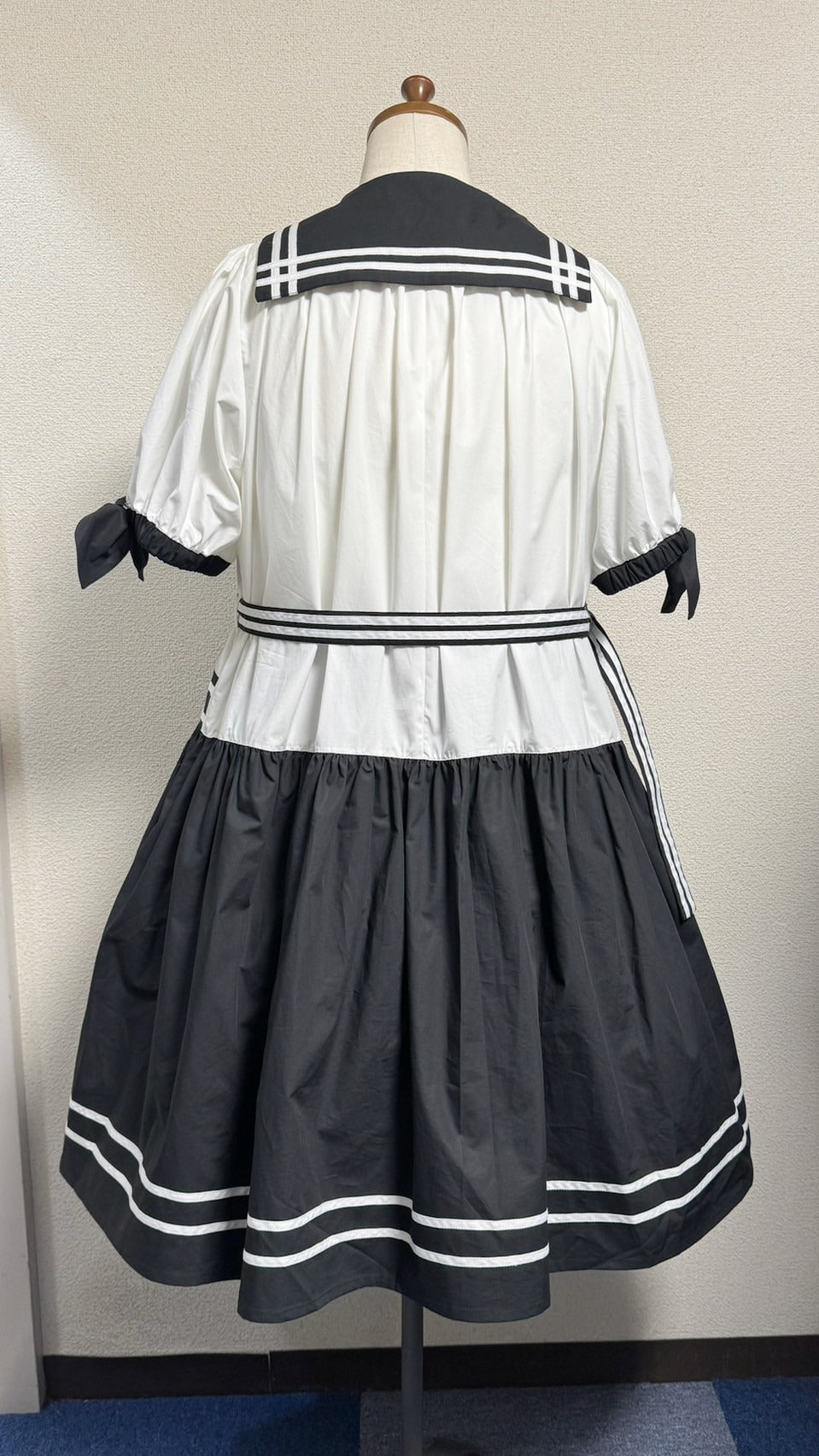 【Physical Drop】フィジカルドロップ　ノスタルジックセーラーワンピース【プラスサイズ・コンビ色・ノーマル丈】