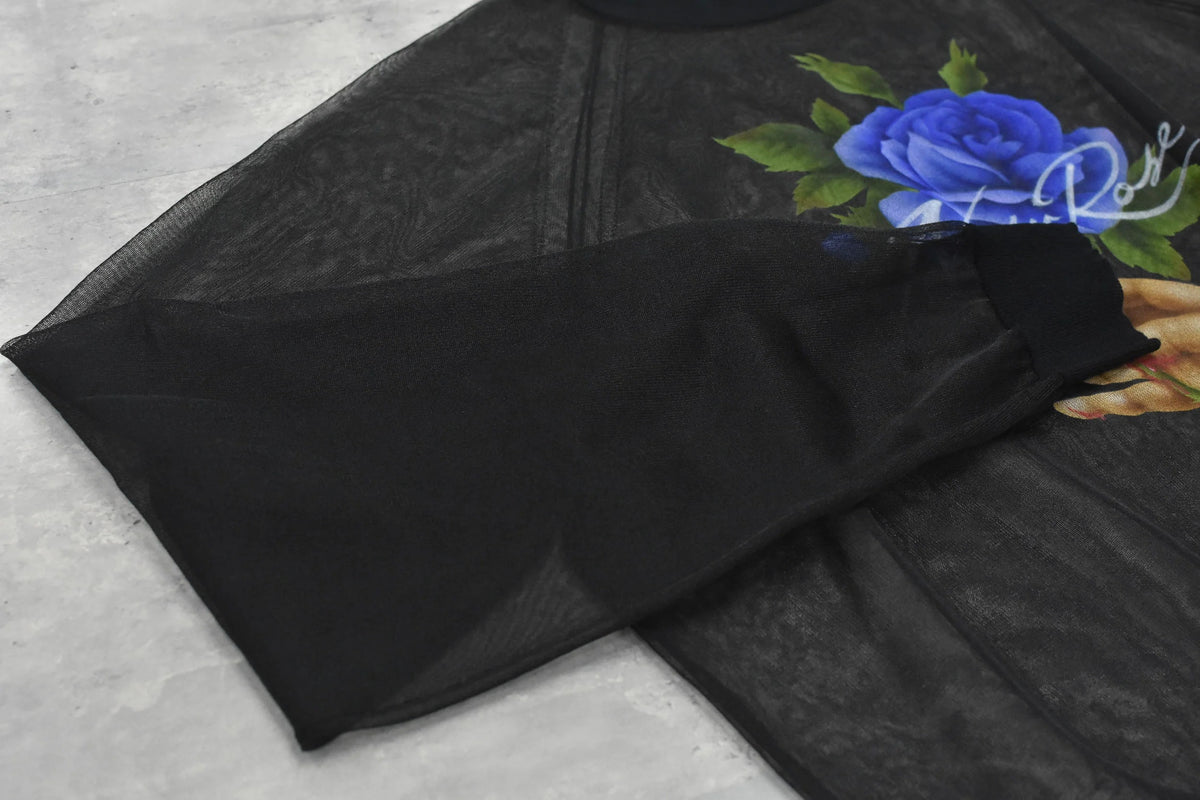 【New Rose】　Sheer Knit Pullover / Airbrush