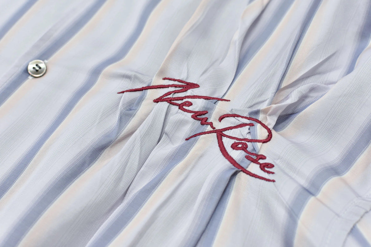 【New Rose】　Embroidery Wrinklework Long-sleeve Shirt