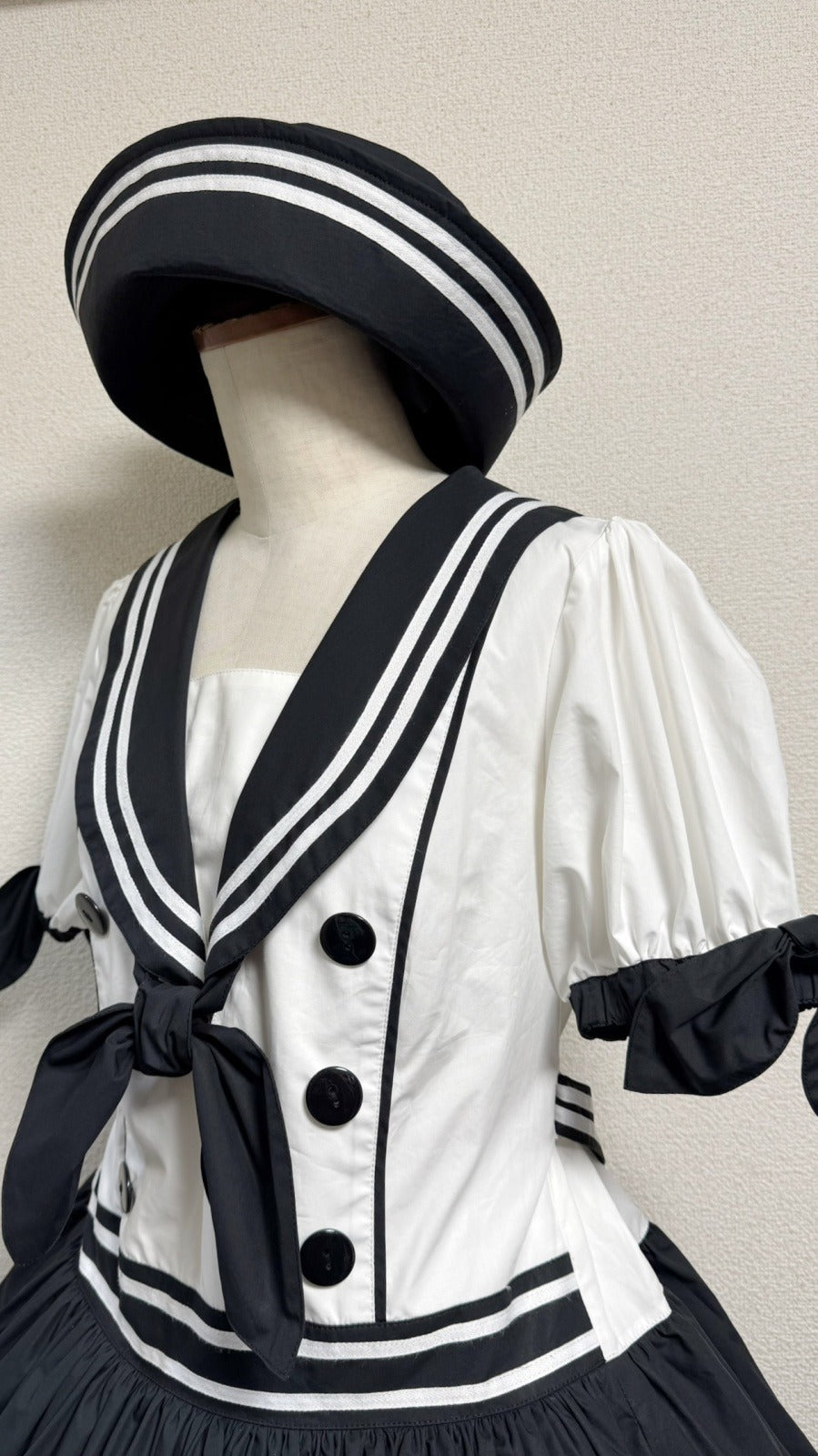 【Physical Drop】フィジカルドロップ　ノスタルジックセーラーハット【黒】