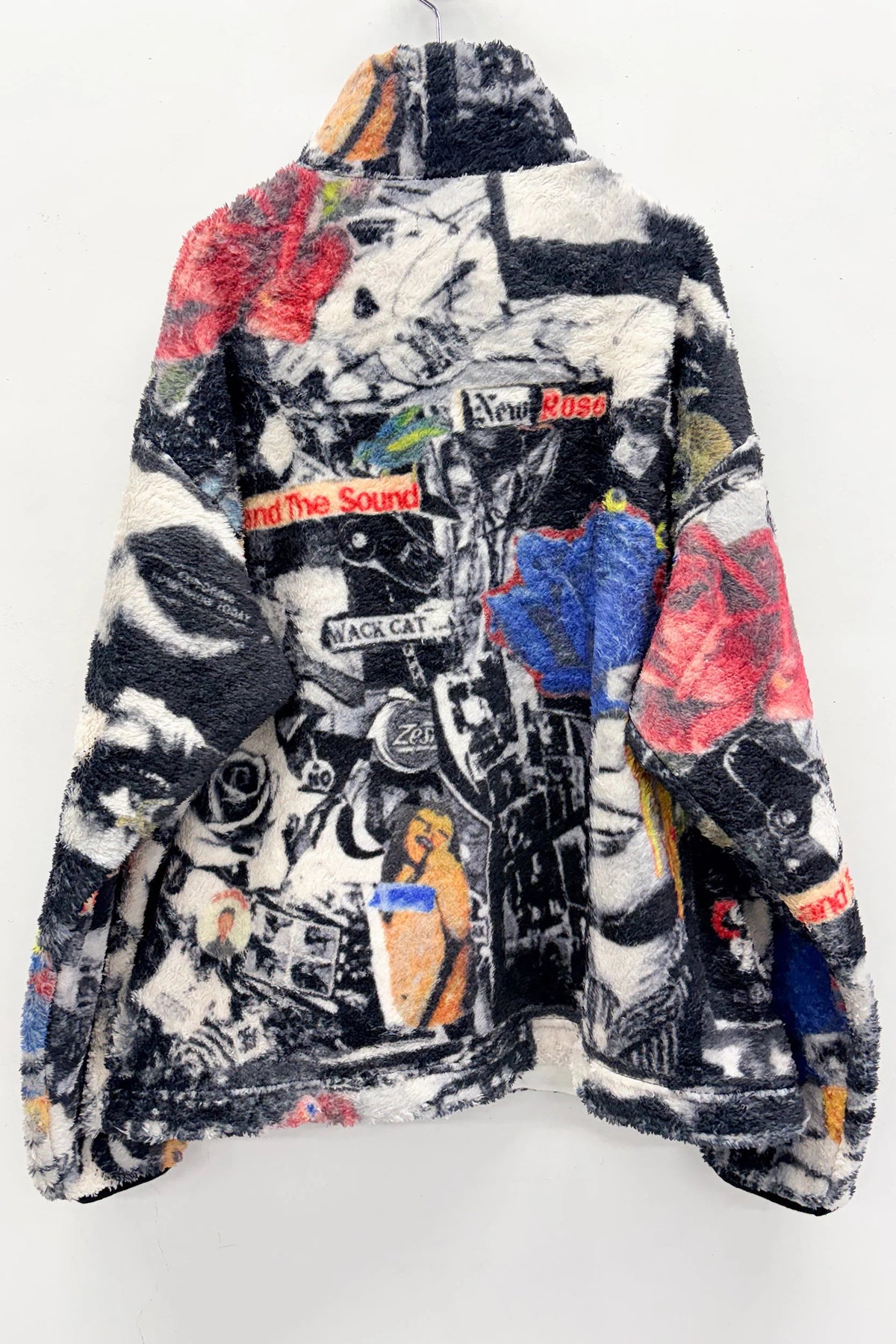 【New Rose】　FLEECE HALF ZIP UP BLOUSON / all-over print