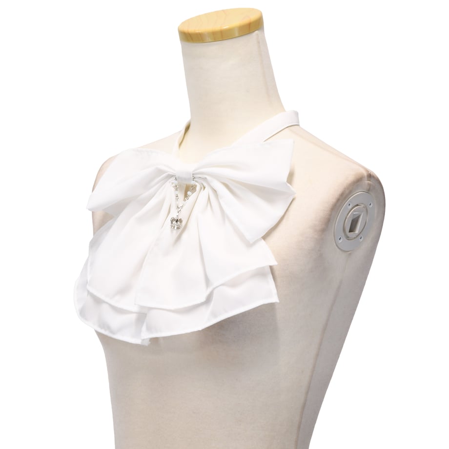 【Sheglit】シェグリット　ロイヤルクラウンリボンジャボ　ホワイトボルドーブラック