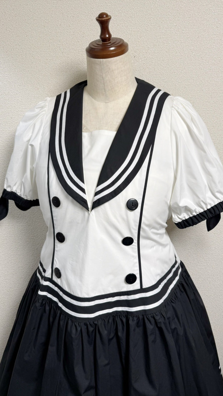 【Physical Drop】フィジカルドロップ　ノスタルジックセーラーワンピース【プラスサイズ・コンビ色・ノーマル丈】