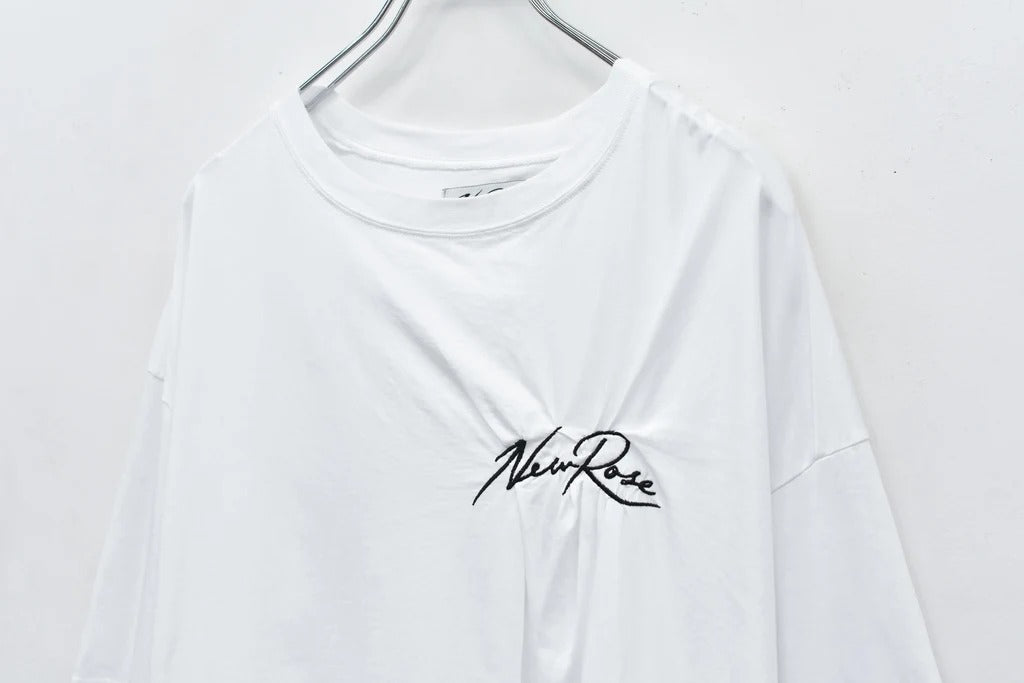 【New Rose】　Embroidery Wrinklework T-shirt