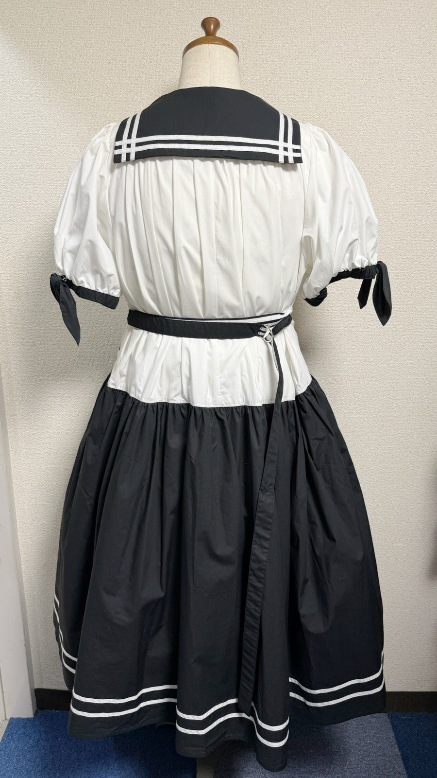 【Physical Drop】フィジカルドロップ　ノスタルジックセーラーワンピース【プラスサイズ・コンビ色・ノーマル丈】