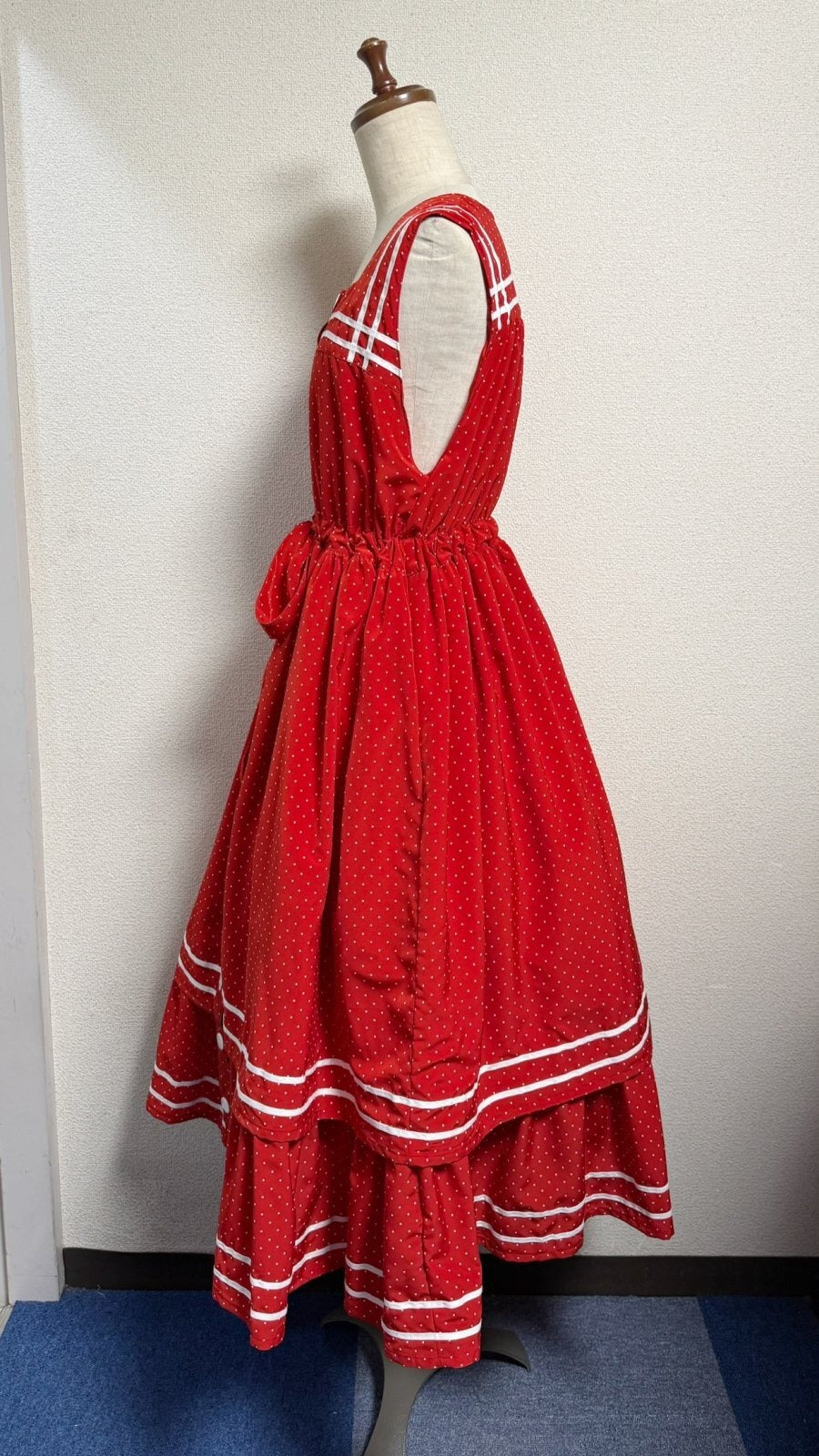 【Physical Drop】フィジカルドロップ　セーラーJSK 【赤水玉×白ライン】