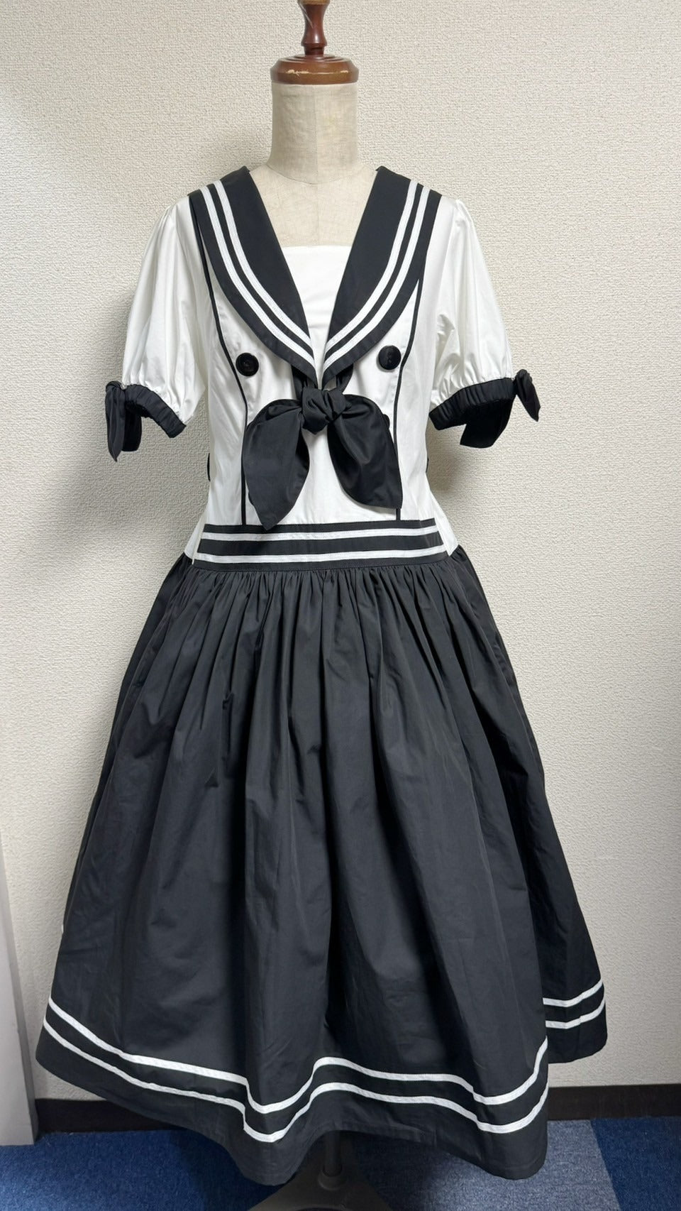 【Physical Drop】フィジカルドロップ　ノスタルジックセーラーワンピース【レギュラーサイズ・コンビ色・ノーマル丈】