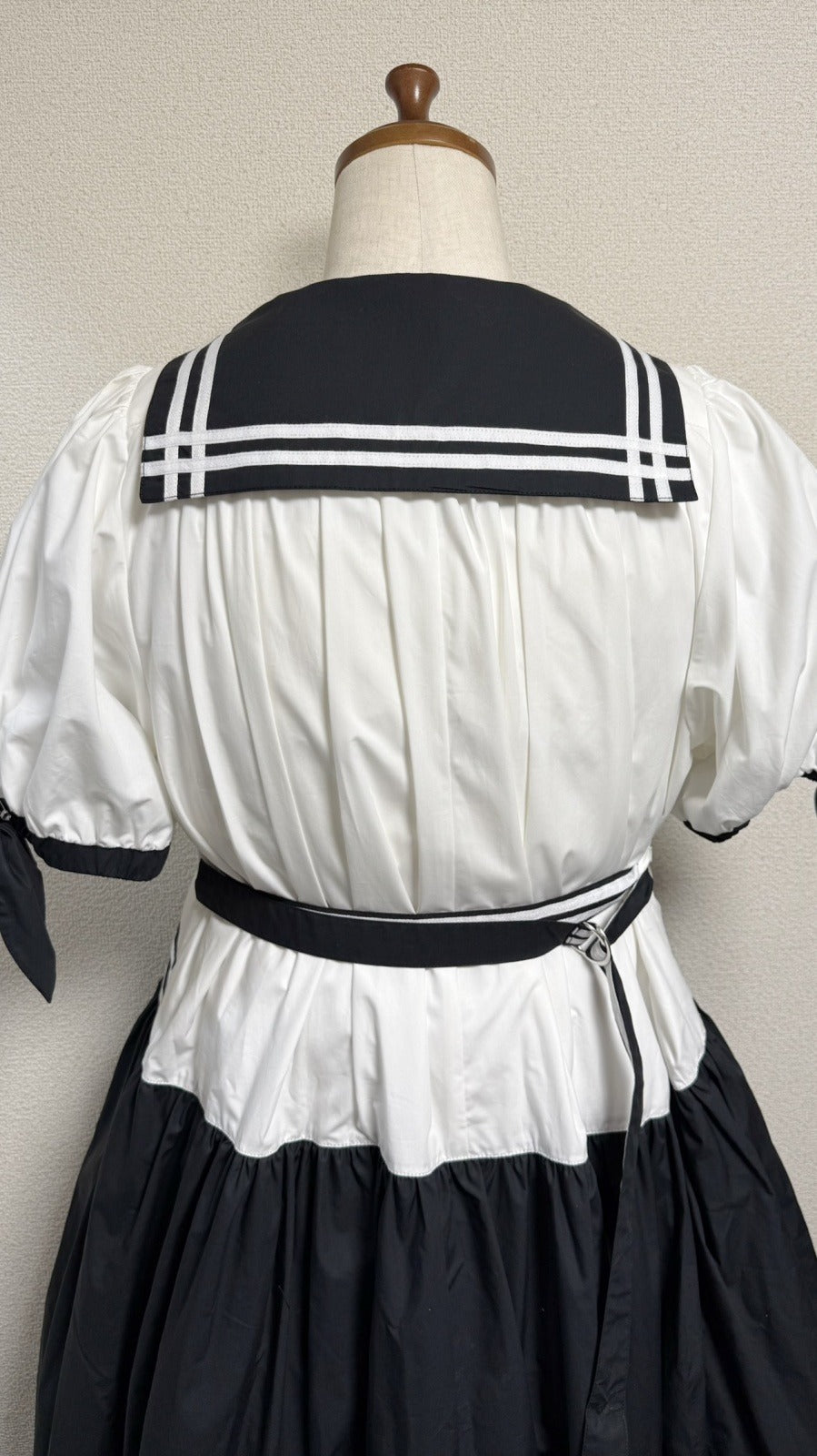 【Physical Drop】フィジカルドロップ　ノスタルジックセーラーワンピース【プラスサイズ・コンビ色・ノーマル丈】