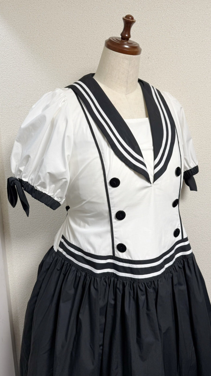 【Physical Drop】フィジカルドロップ　ノスタルジックセーラーワンピース【プラスサイズ・コンビ色・ノーマル丈】