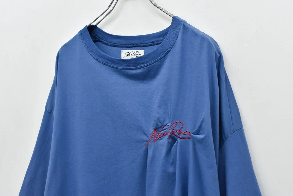 【New Rose】　Embroidery Wrinklework T-shirt