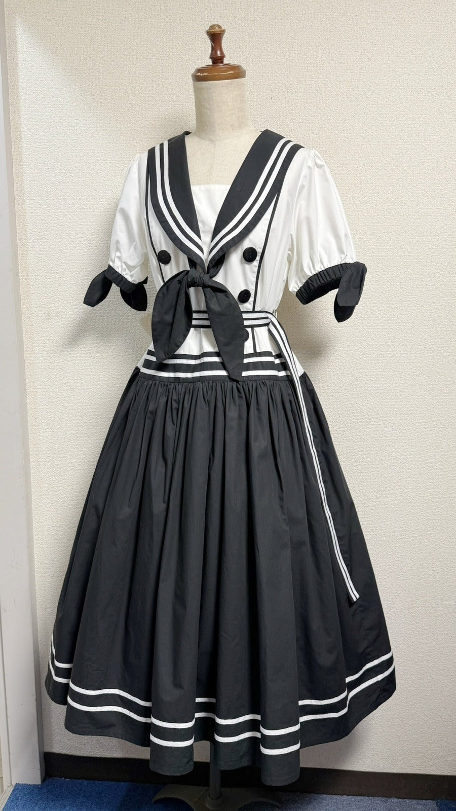 【Physical Drop】フィジカルドロップ　ノスタルジックセーラーワンピース【レギュラーサイズ・コンビ色・ノーマル丈】
