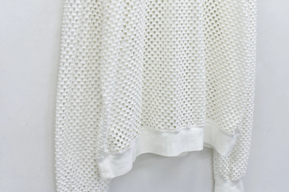 【New Rose】　Punched Fabric Long-sleeved Polo Shirt