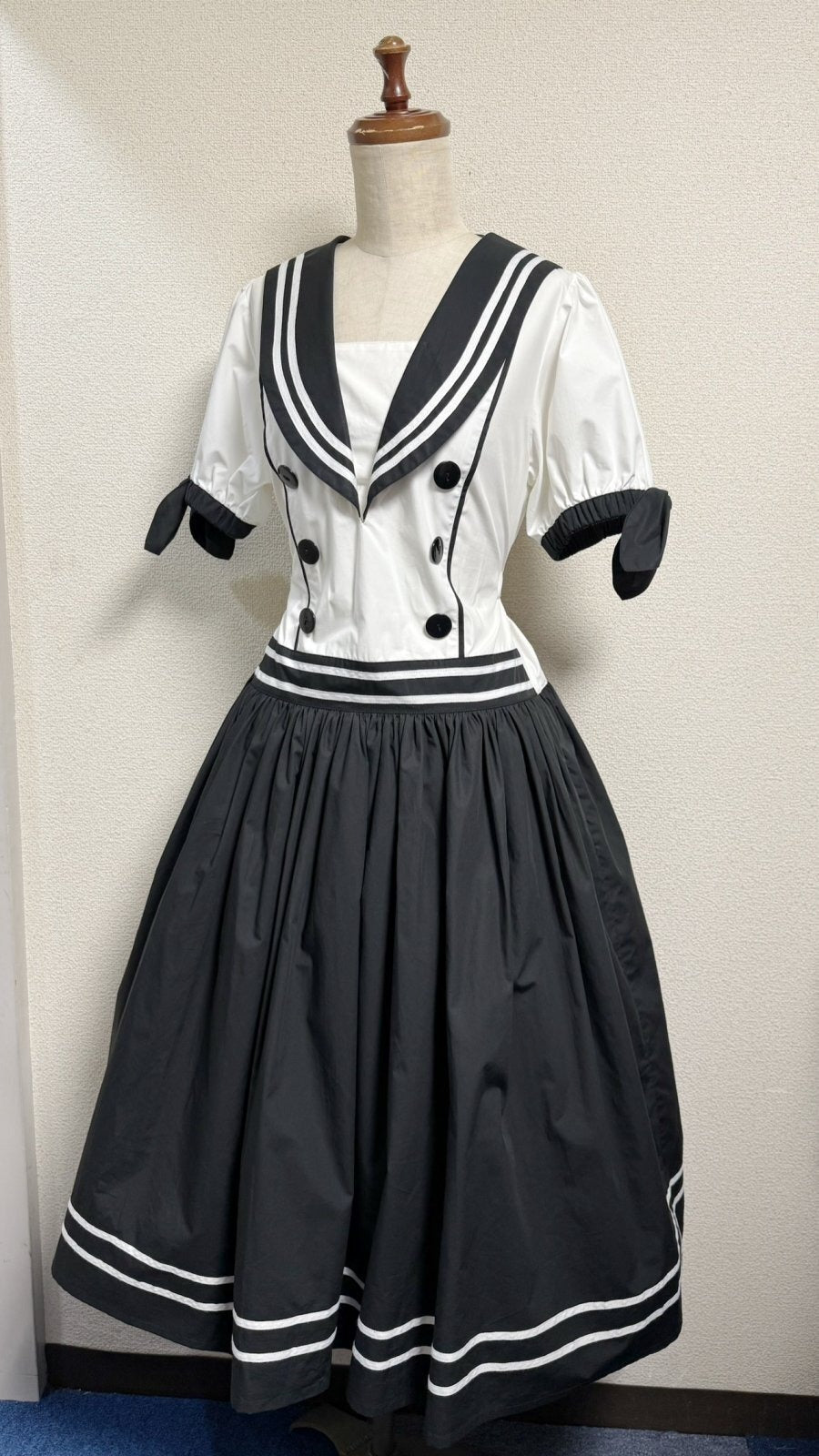 【Physical Drop】フィジカルドロップ　ノスタルジックセーラーワンピース【レギュラーサイズ・コンビ色・ノーマル丈】