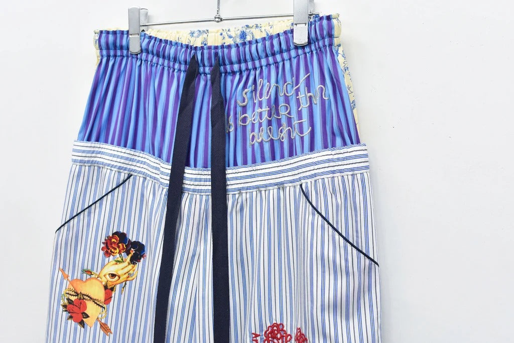 【New Rose】　Pajama Pants / Embroidery,Print