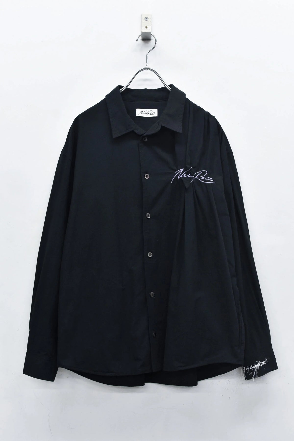 【New Rose】　Embroidery Wrinklework Long-sleeve Shirt