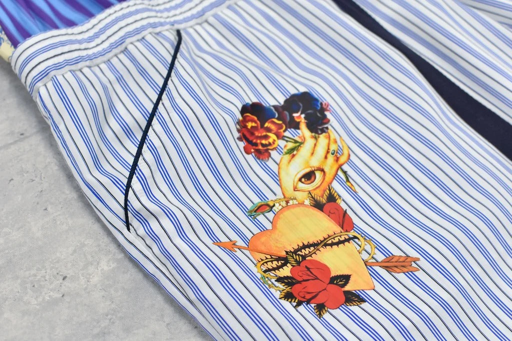 【New Rose】　Pajama Pants / Embroidery,Print