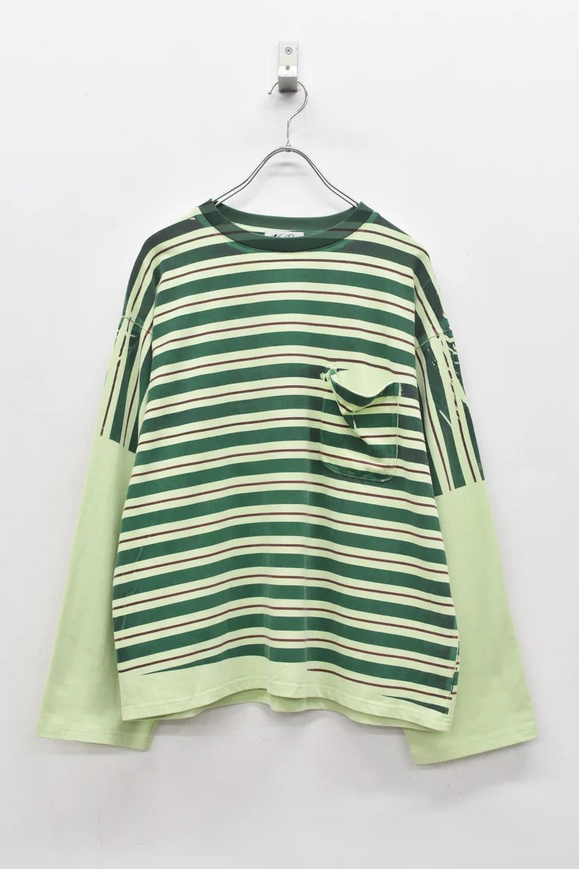 【New Rose】　★ご予約受付中★　DIAGONAL STRIPE PRINT L/S Tee