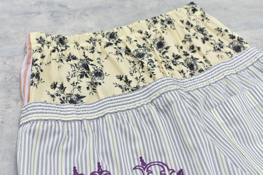【New Rose】　Pajama Pants / Embroidery,Print