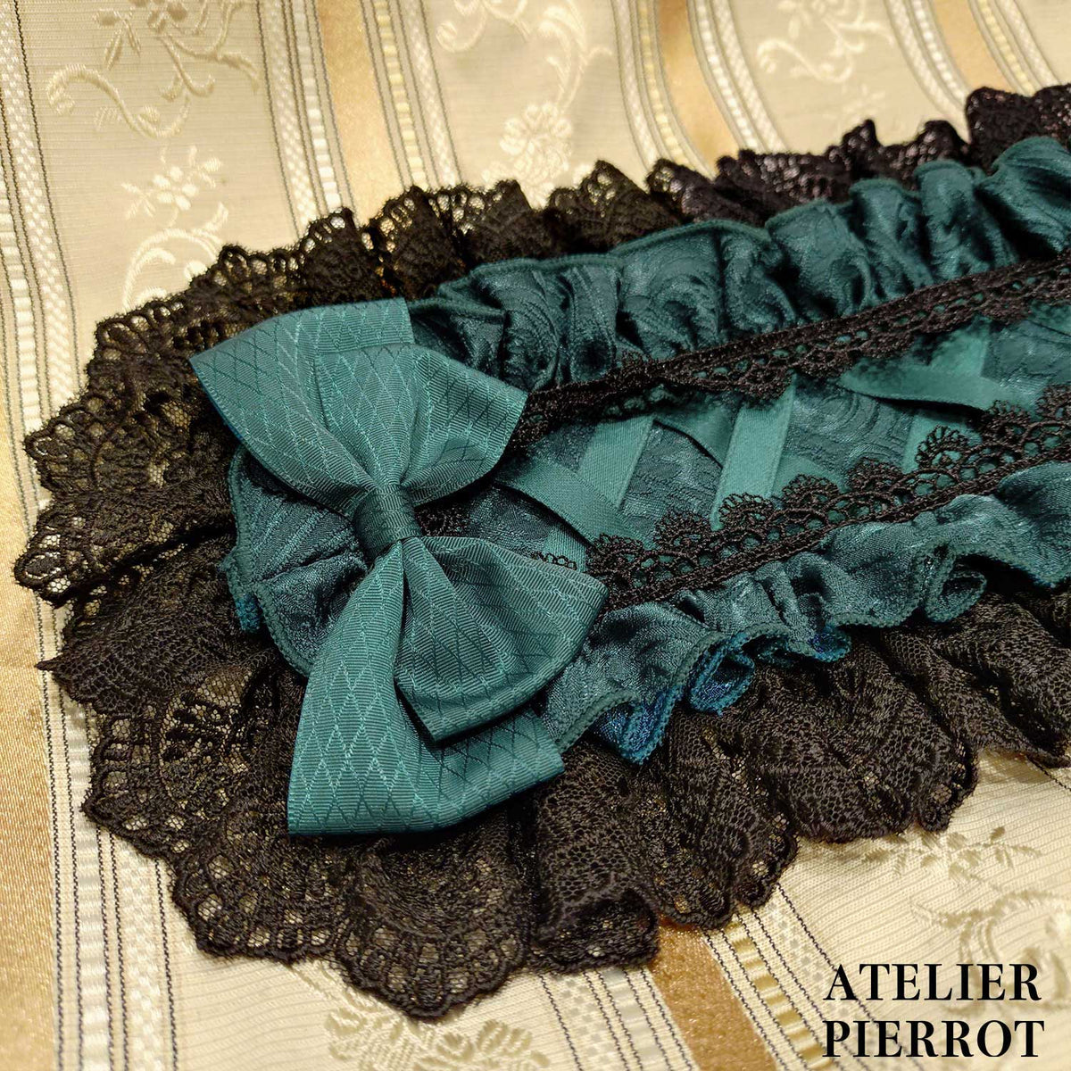 【ATELIER PIERROT】　Royal Nocturne Headdress　ホワイト/ピンク/ワイン/グリーン/ネイビー/ブラック