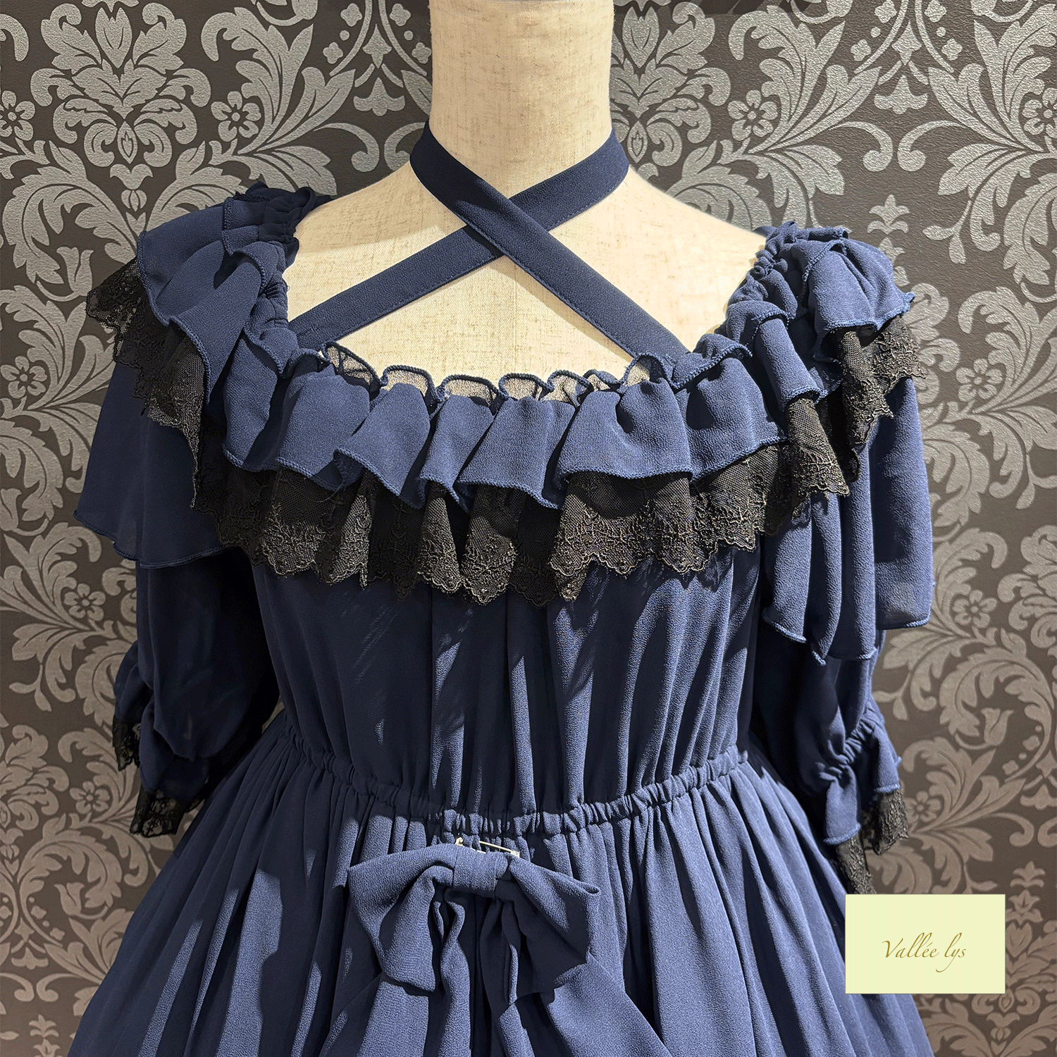 [Vallee Lys] Vallelis祝福的面纱礼服白色/波尔多/紫色/海军/黑色