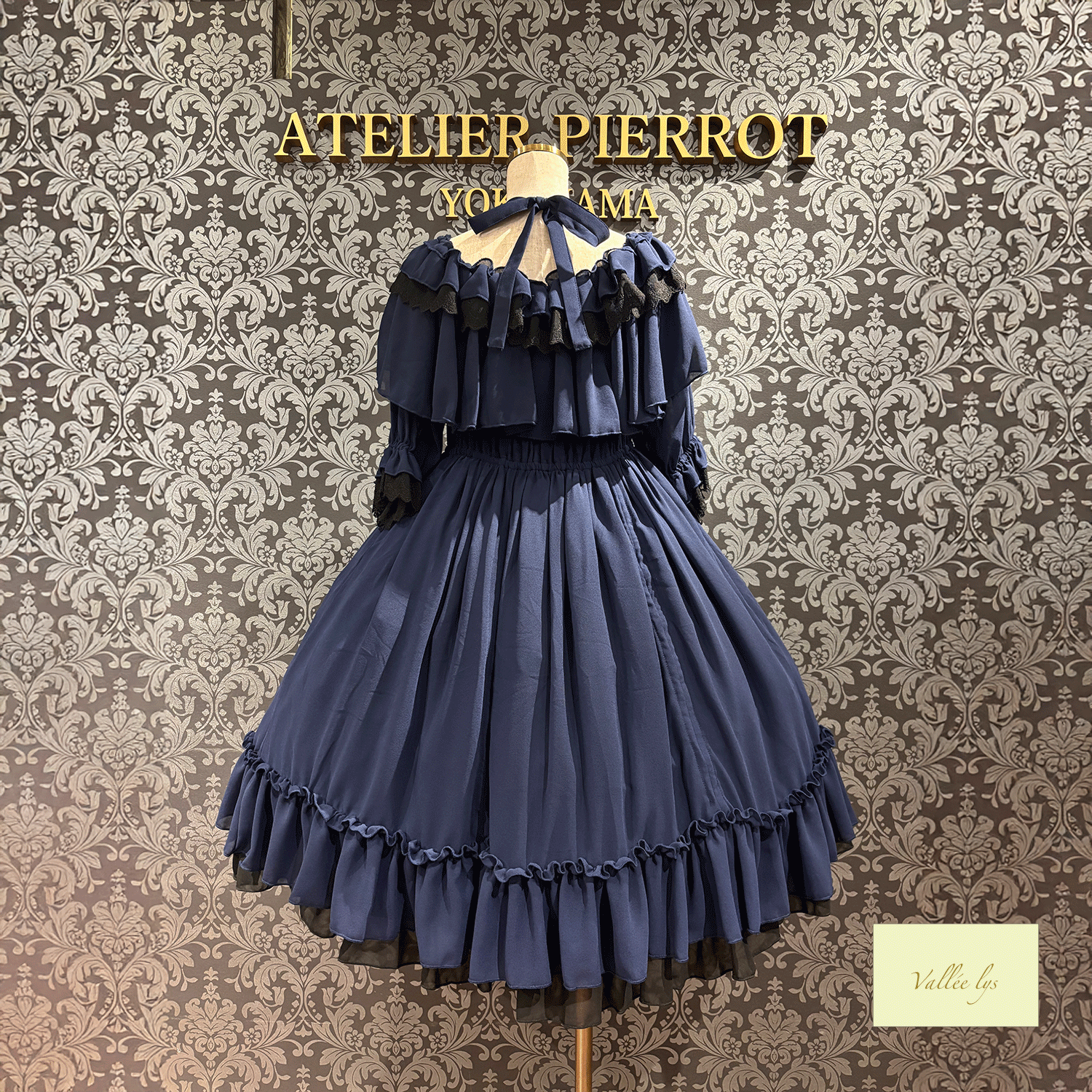 [Vallee Lys] Vallelis祝福的面纱礼服白色/波尔多/紫色/海军/黑色