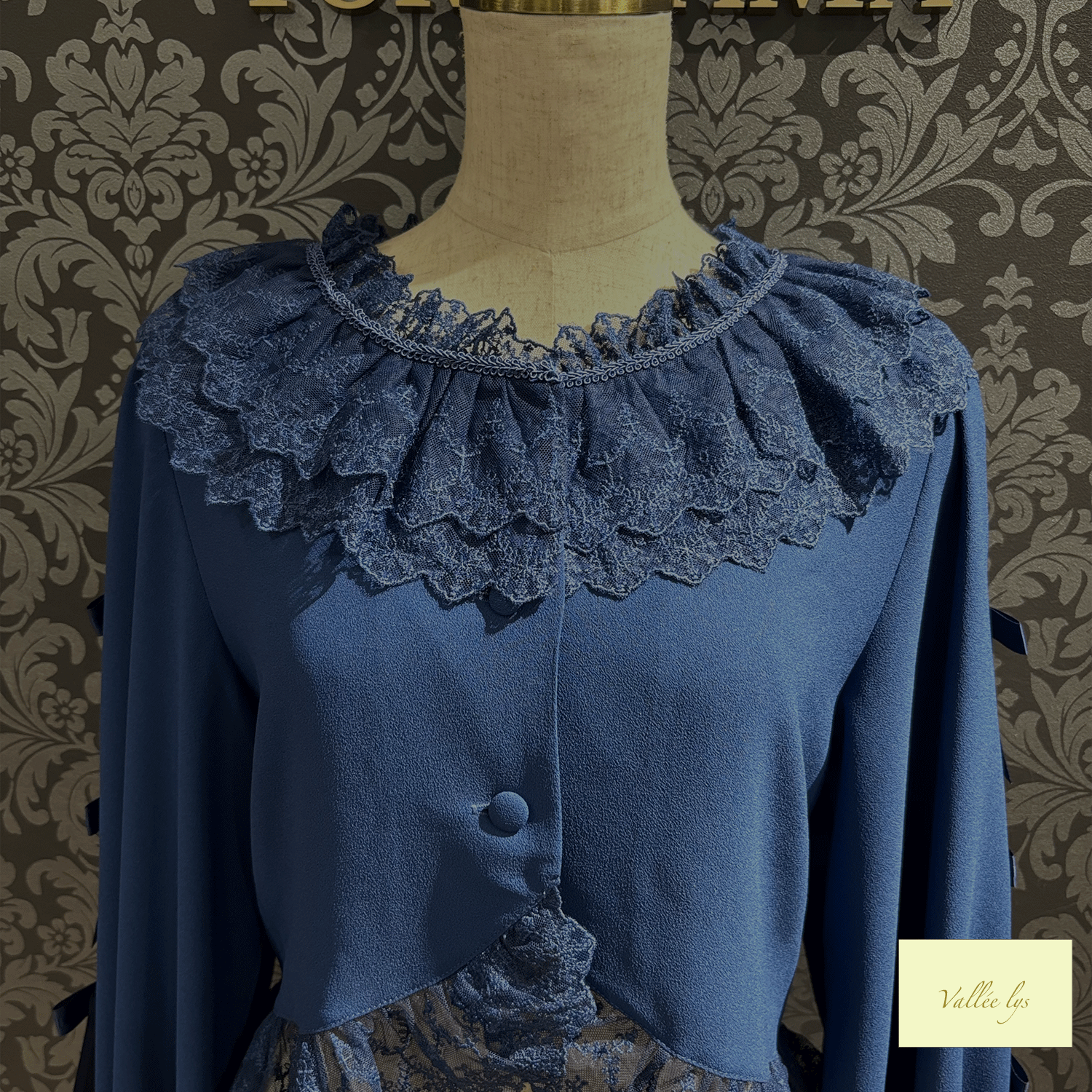 [Vallee Lys] Valleris Sugar Lace Ribbon Bolero白色/波尔多/海军/黑色