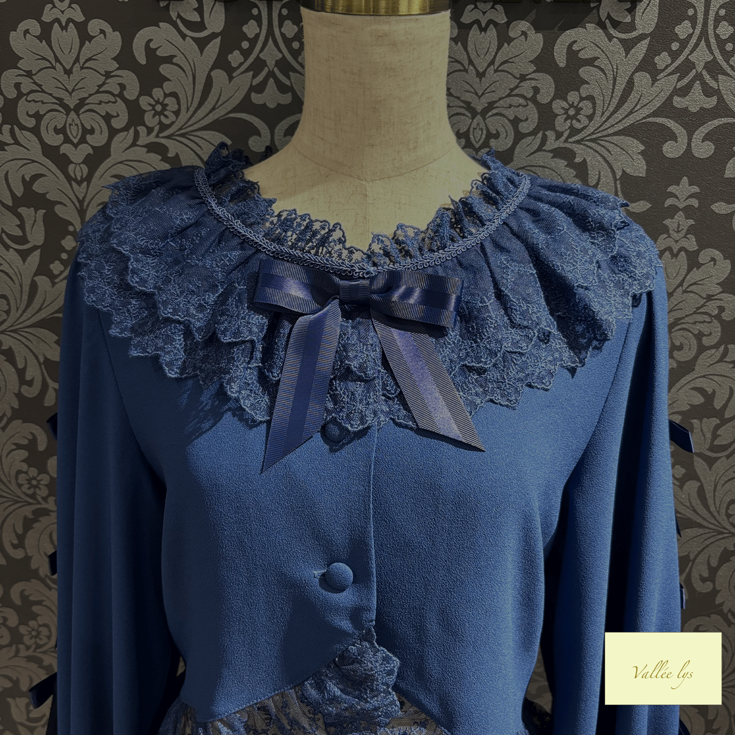 [Vallee Lys] Valleris Sugar Lace Ribbon Bolero白色/波尔多/海军/黑色