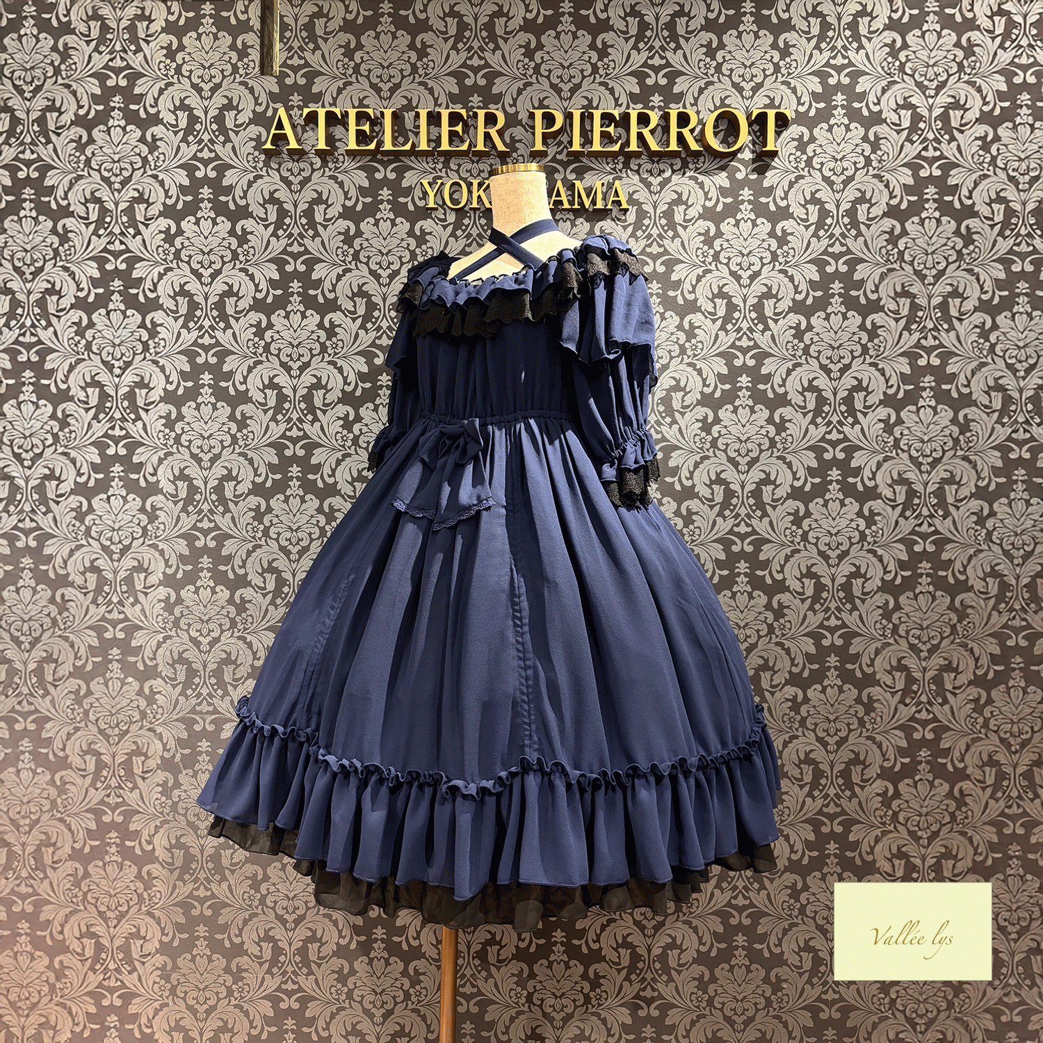 [Vallee Lys] Vallelis祝福的面纱礼服白色/波尔多/紫色/海军/黑色
