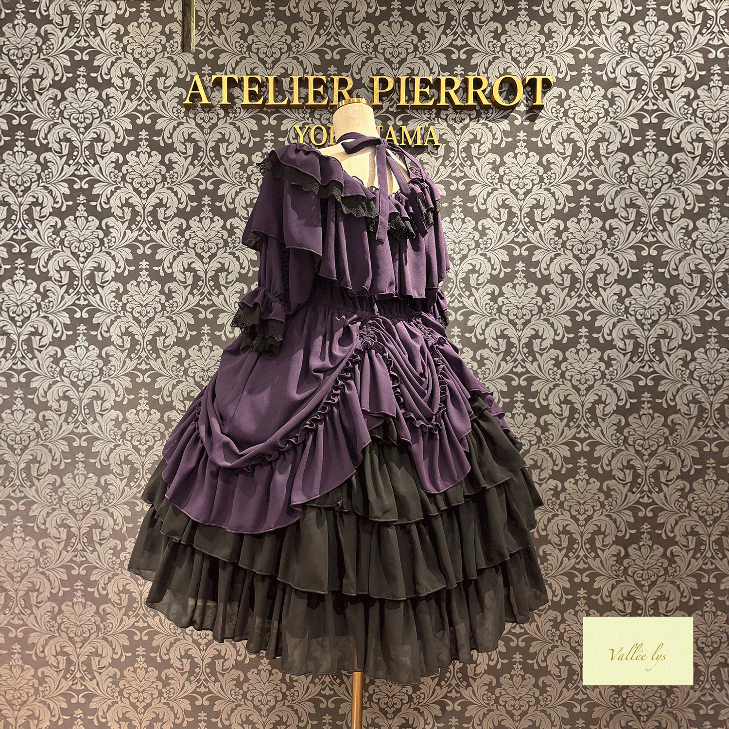 [Vallee Lys] Vallelis祝福的面纱礼服白色/波尔多/紫色/海军/黑色