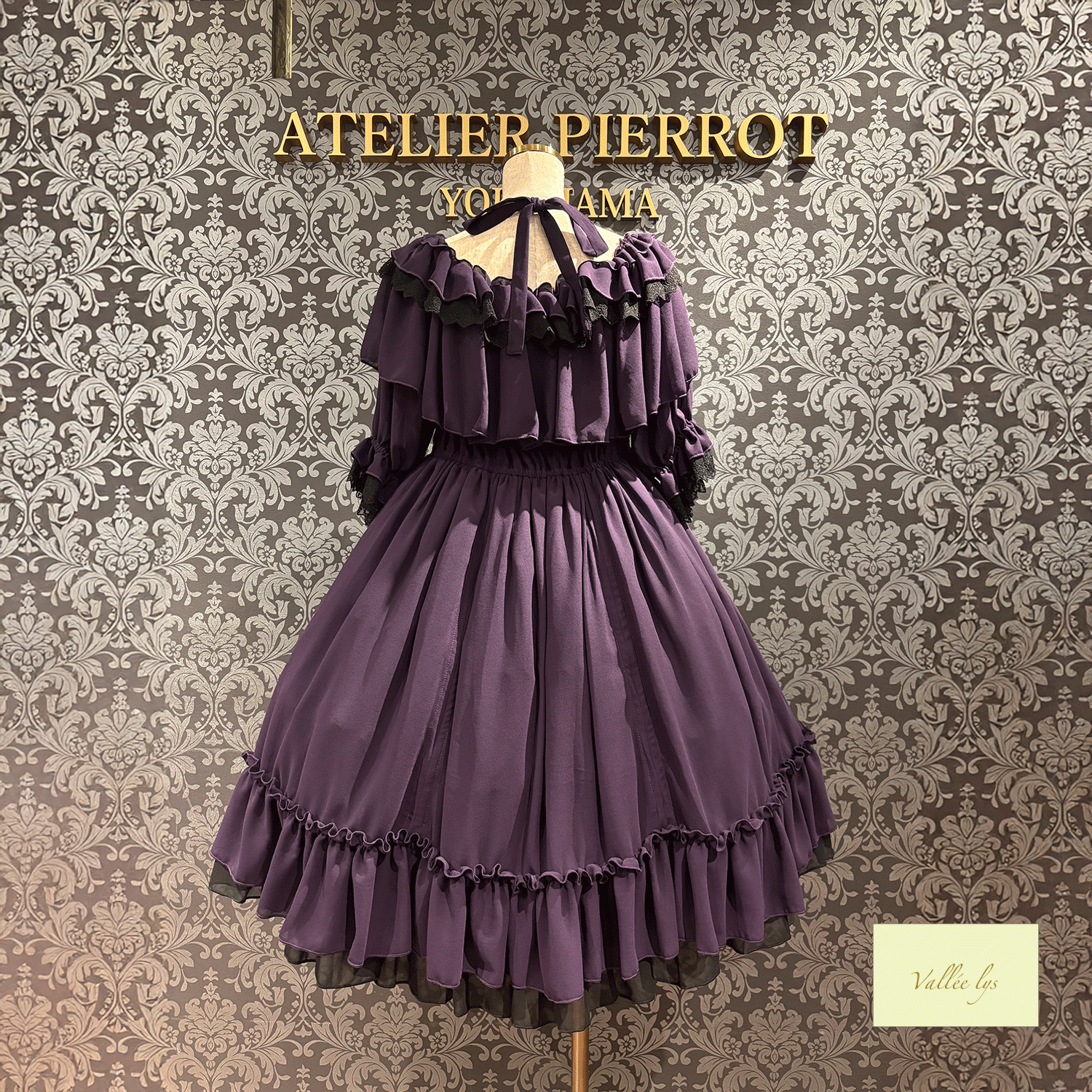 [Vallee Lys] Vallelis祝福的面纱礼服白色/波尔多/紫色/海军/黑色