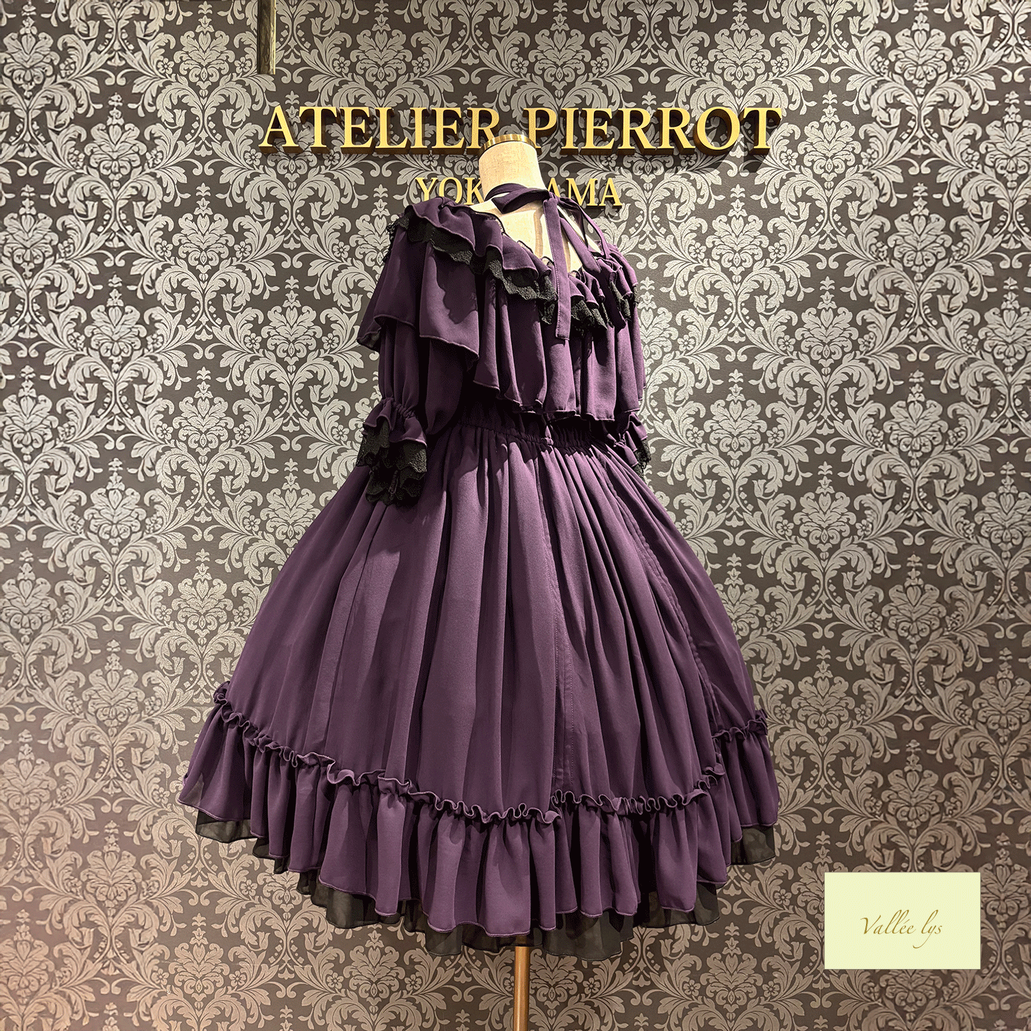 [Vallee Lys] Vallelis祝福的面纱礼服白色/波尔多/紫色/海军/黑色