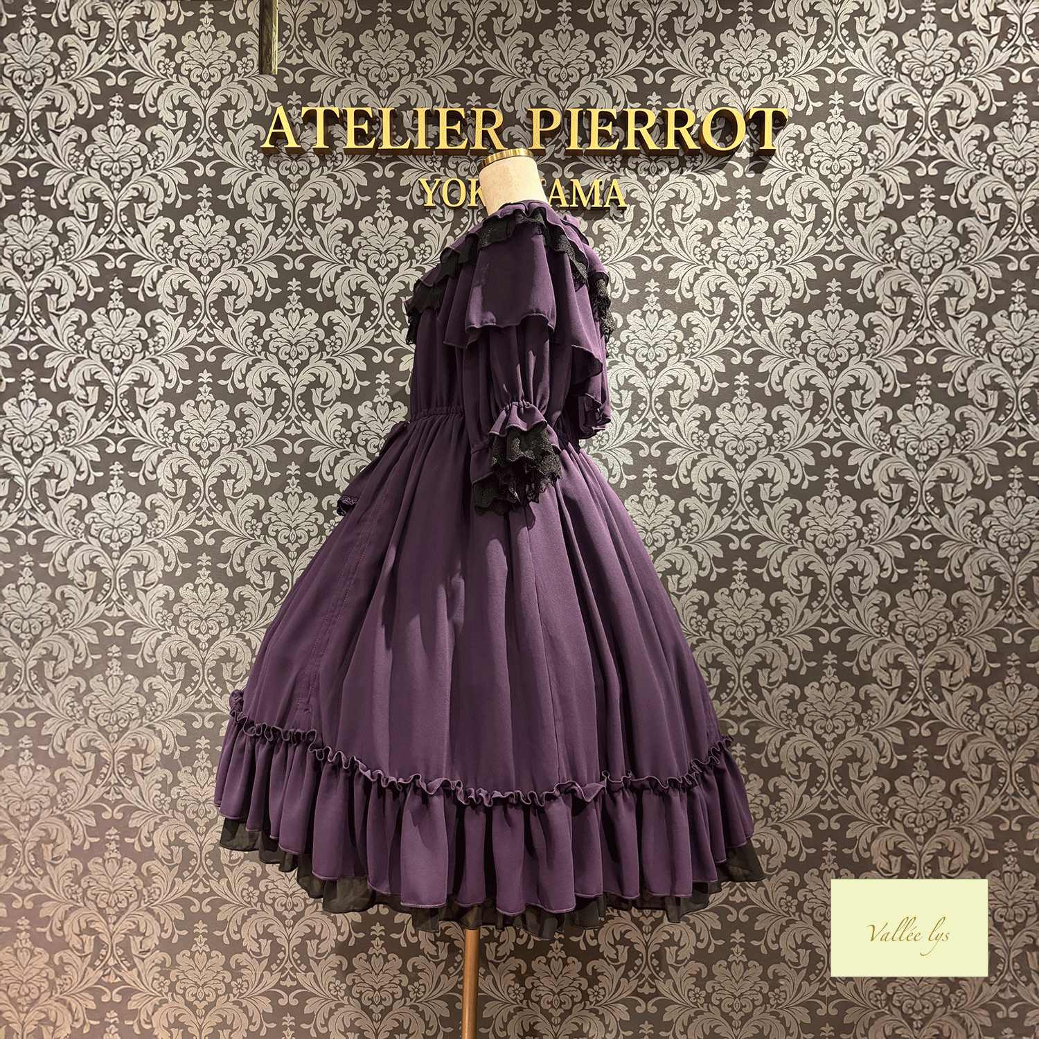 [Vallee Lys] Vallelis祝福的面纱礼服白色/波尔多/紫色/海军/黑色