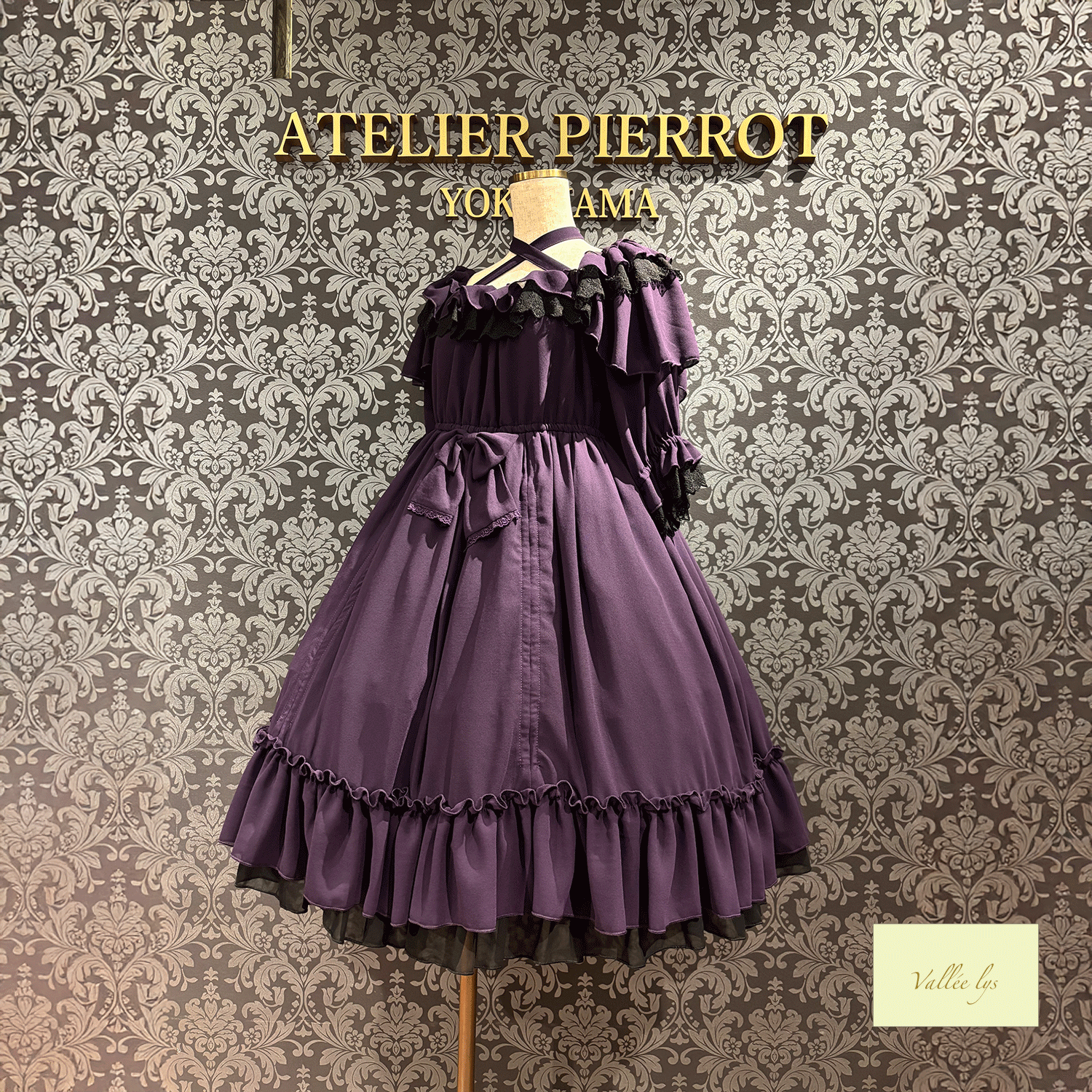 [Vallee Lys] Vallelis祝福的面纱礼服白色/波尔多/紫色/海军/黑色