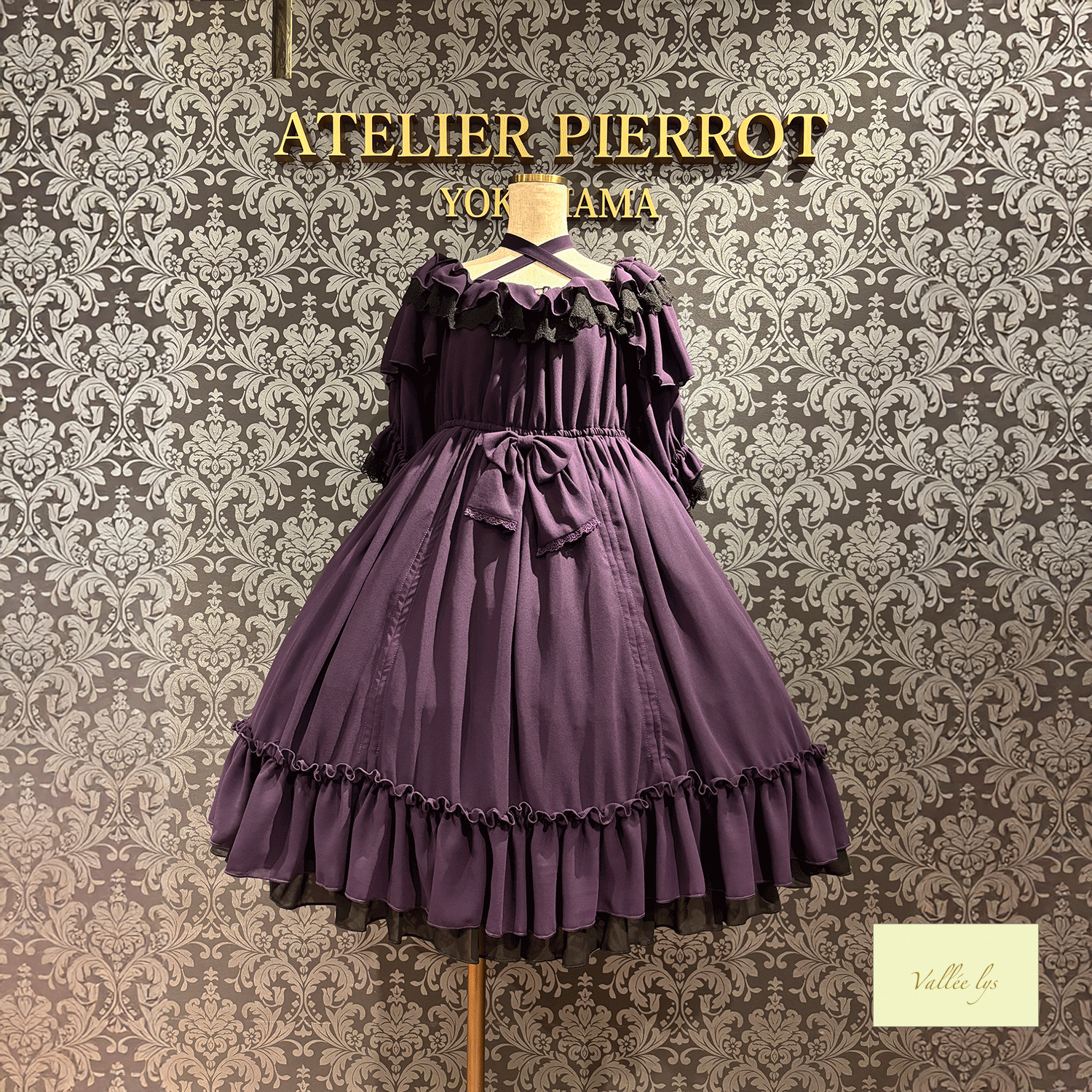 [Vallee Lys] Vallelis祝福的面纱礼服白色/波尔多/紫色/海军/黑色