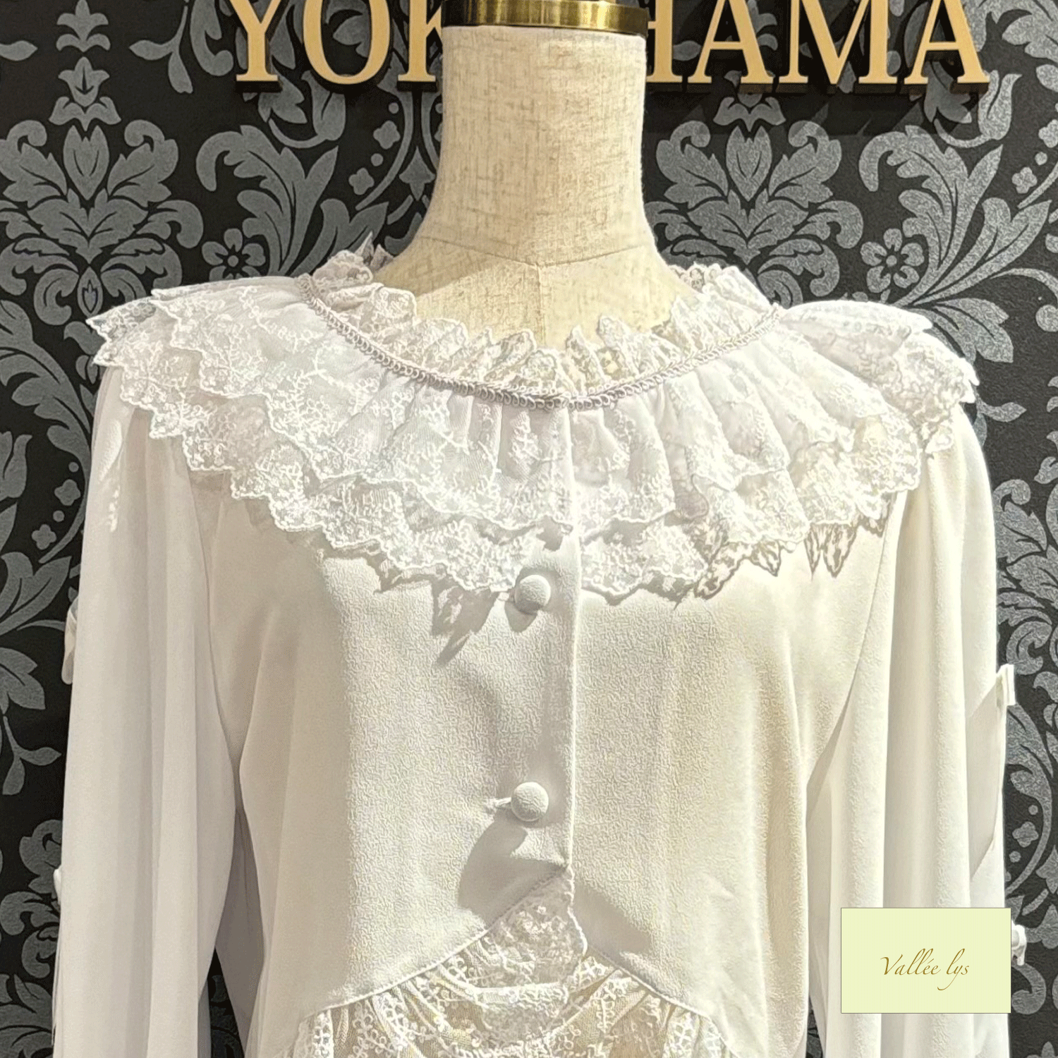 [Vallee Lys] Valleris Sugar Lace Ribbon Bolero白色/波尔多/海军/黑色