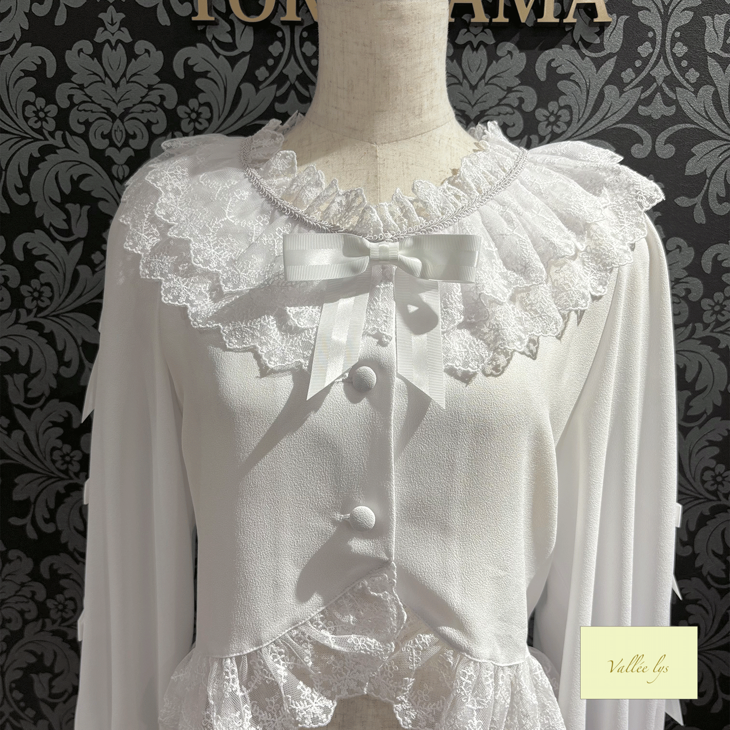 [Vallee Lys] Valleris Sugar Lace Ribbon Bolero白色/波尔多/海军/黑色
