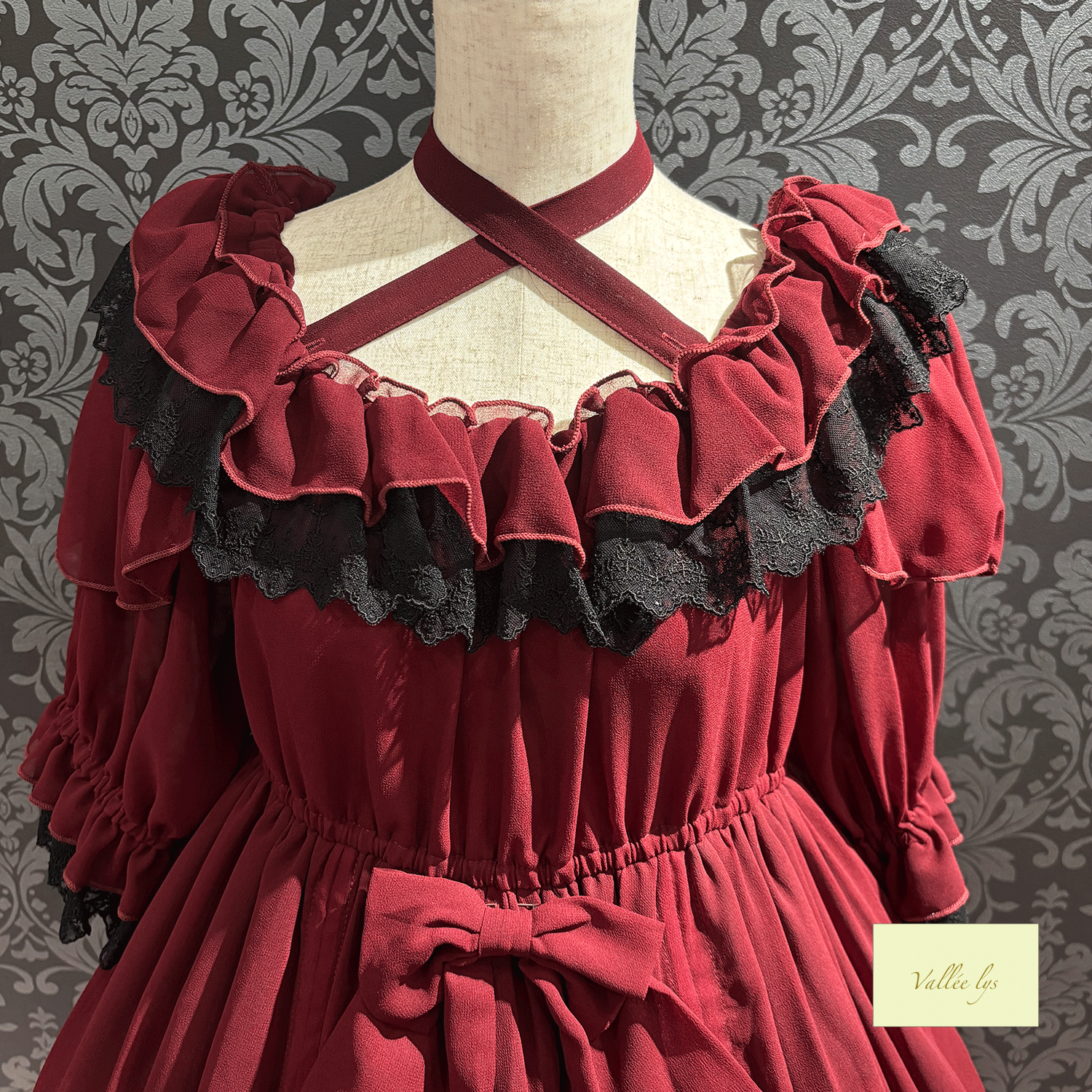 [Vallee Lys] Vallelis祝福的面纱礼服白色/波尔多/紫色/海军/黑色
